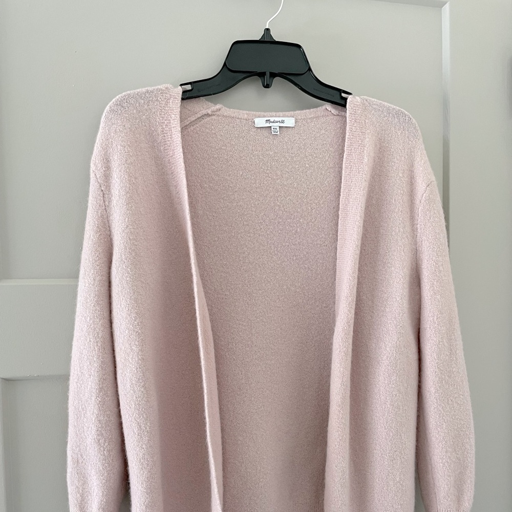 Madewell Cozy Walker Long Cardigan in Wisteria Dove Color